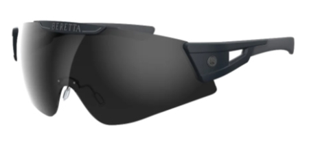 Очки стрелковые Beretta полуободковая чёрная оправа с тремя сменными линзами (OC08)
