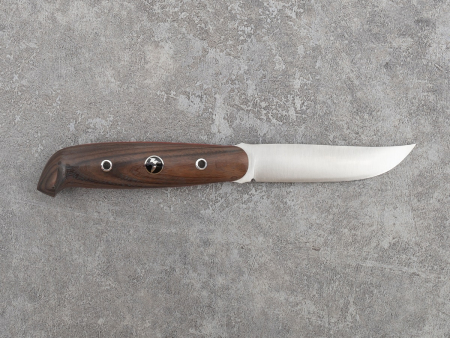 Нож BeaverKnife Lapushka, рукоятка палисандр с красными лайнерами, пин "Вальдшнеп" сталь Х12МФ-ТМО (93 мм)