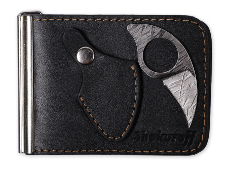 Зажим для денег Shokuroff "Коготь" кожанный, цвет чёрный.