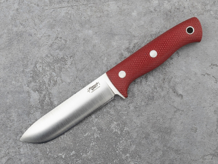 Нож Кедр, Рукоять Микарта красная, насечка