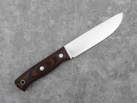 Нож Южный крест Модель X, рукоять Микарта красно-черная, насечка