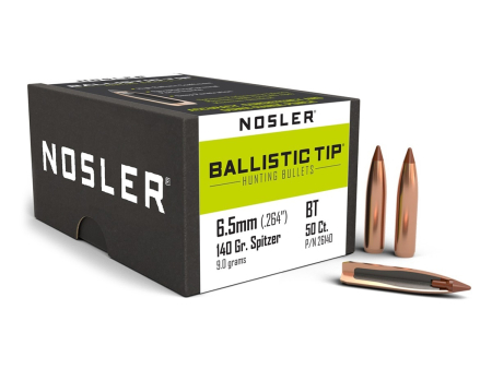 Пуля Nosler Ballistic Tip Spitzer (Hunting) кал. 6,5 mm (.264") (140 grain / 9,0 г) уп. 50 шт