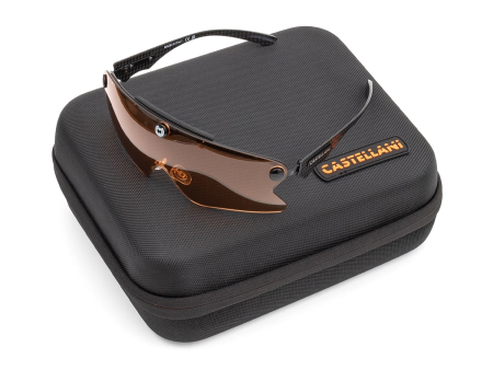 Очки для стрельбы Castellani C-Mask Pro (LIGHT BROWN / 48%) в жёстком чехле на 6 линз.