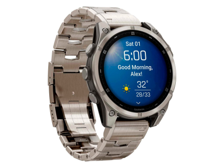Наручные GPS смарт-часы GARMIN Fenix 8 - 47 мм AMOLED Sapphire Titanium and Ventilated Titanium Bracelet