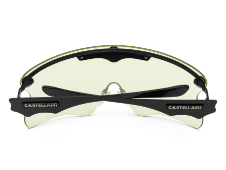 Очки для стрельбы Castellani C-Mask Pro (HD LIME / 88%) в жёстком чехле на 6 линз.