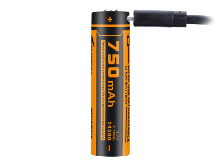 Аккумуляторная батарея FiTorch 14500 (AA) Li-Ion 750mAh / 3.7, с разъёмом micro- usb (1 шт)
