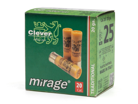 Патрон дробовой Clever калибр 20/70 дробь № 7 (2,5 мм) 28 г, уп. 25 шт