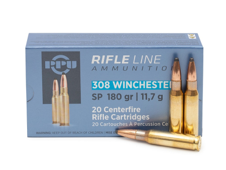 Патрон PPU кал. 308 Win. SP (180 grain / 11,7 г) уп. 20 шт.