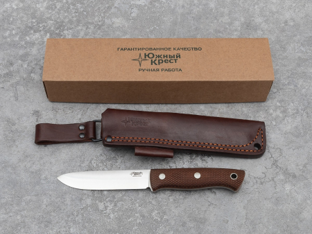 Нож Бушкрафт, Рукоять -Микарта койот,насечка