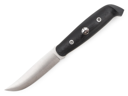 Нож BeaverKnife Lapushka, рукоятка пчерная микарта, пин "Клевер", сталь Elmax (93 мм)