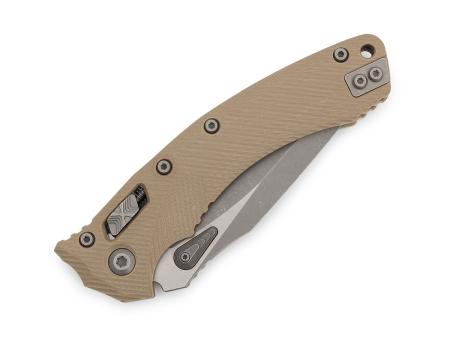 Складной нож Microtech Amphibian, рукоять Fluted G-10 tan, сталь M390MK