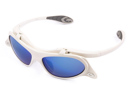 Спортивные очки Gargoyles Gamer ободковая откидная белая оправа с синими линзами (10700067.QTM)
