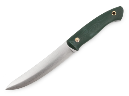 Нож BeaverKnife "Таёжные истории" (12095. Elmax 2.5, зелена микарта,Пин Мозайка,  ножны классика) 