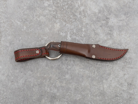 Нож BeaverKnife Lapushka, рукоятка палисандр с красными лайнерами, пин "Вальдшнеп" сталь Х12МФ-ТМО (93 мм)