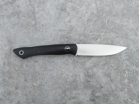 Нож BeaverKnife GranTourismo (#12084 Std/ Elmax,Ченая микарта, пин 280 Утка серебро, ножны GT  Интеграл)