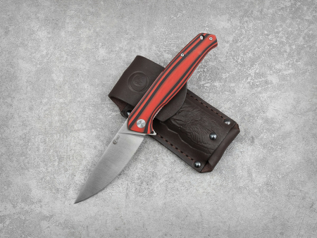 Нож Амур (техно), складной ст.AUS-10, рук.G10 (черно-красная)