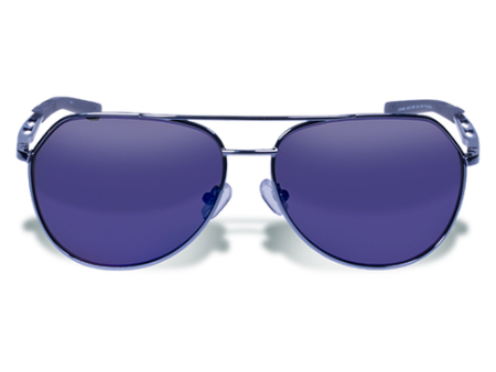 Очки - авиаторы Gargoyles Victor Polarized ободковая металическая тёмно-серая оправа  с синими линзами (10700138.QTM)