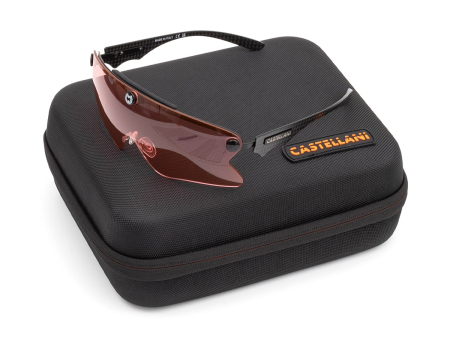 Очки для стрельбы Castellani C-Mask Pro (VERMILION / 46%) в жёстком чехле на 6 линз.