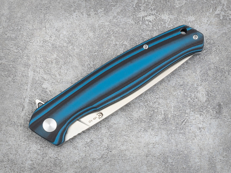 Нож Амур (техно), складной ст.VG-10, рук.G10 (черно-синяя)