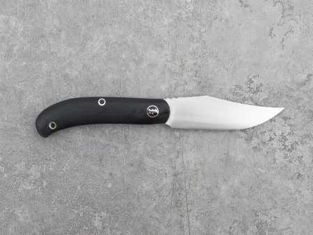 Нож BeaverKnife HuliGun, рукоятка черная микарта с желтыми лайнерами, пин "летучая мышь", сталь Elmax (100 мм)