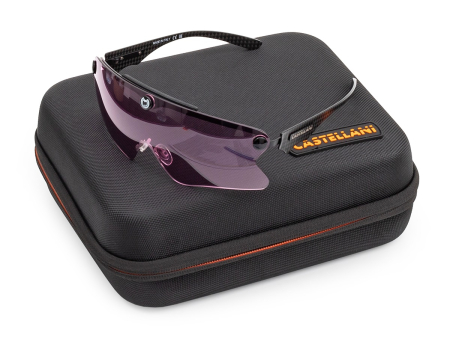 Очки для стрельбы Castellani C-Mask Pro (LIGHT PURPLE / 41%) в жёстком чехле на 6 линз.