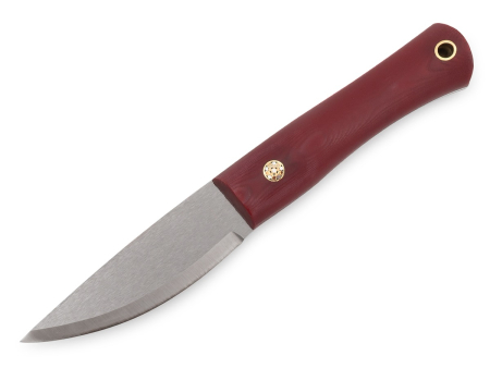 Нож BeaverKnife Bird&trout (12081. Ctm/ Elmax 2.5. Красная микарта , пин  Мозайка,  ножны птичка)