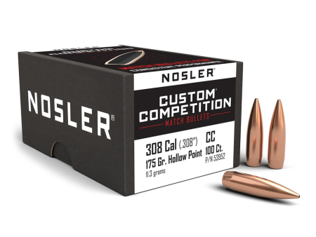 Пуля Nosler Custom Competition HPBT кал. 30 /.308" (175 grain / 11,3 г) уп. 100 шт
