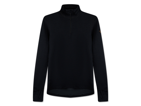 Термобельё Norveg Hunter Свитшот (фуфайка) для мужчин  с длиным рукавом и с высоким воротом-стойка  на молнии (+5 / -30 °C) цвет чёрный.