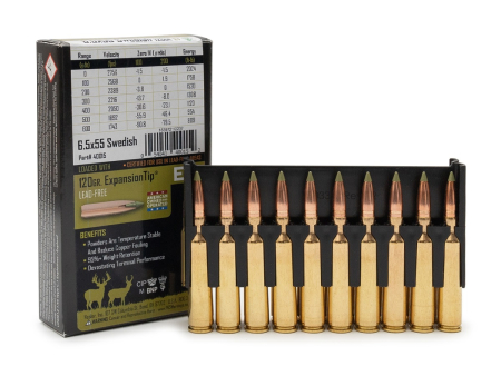 Патрон Nosler кал. 6.5x55 SE Expansion Tip (120 grain / 7,8 г) уп. 20 шт