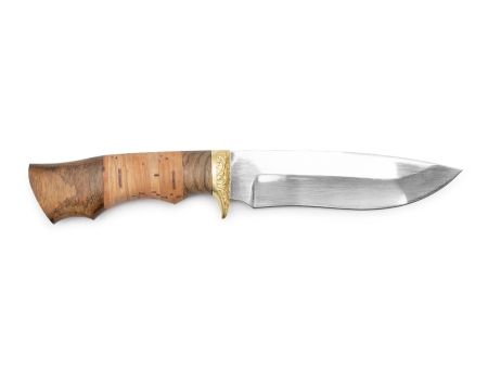 Нож Близнец,ст.65х13,бер.,литье,гравировка