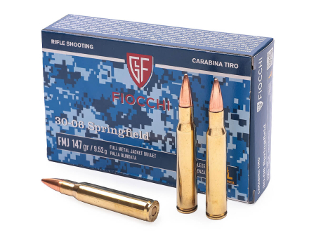 Патрон Fiocchi кал. .30-06 Sprg. FMJ (147 grain / 9,5 г) уп. 20 шт