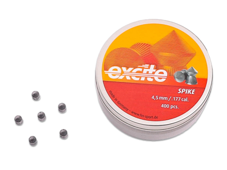Пули для пневматики H&N Excite Spike кал. 4,5 мм (8,64 grain / 0,56 г) уп. 400 шт
