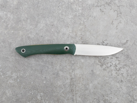 Нож BeaverKnife GranTourismo, рукоятка зеленая микарта с полым пином "Коловрат", сталь HCSS (105 мм)