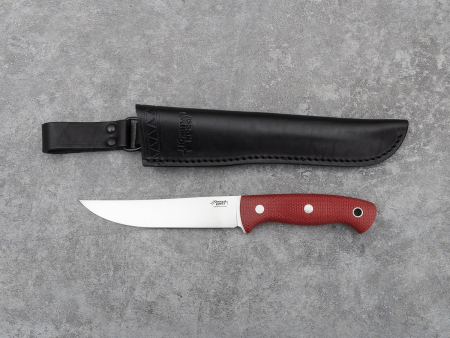 Нож Южный Крест Meat Master, рукоять - Микарта красная, насечка