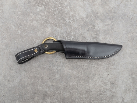 Нож BeaverKnife Pointer рукоятка чёрная микарта с белыми лайнерами, пин "Звезда", сталь Elmax (100 мм)