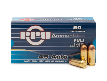 Патрон PPU кал. 45 Auto FMJ (230 grain / 14,9 г) уп. 50 шт.