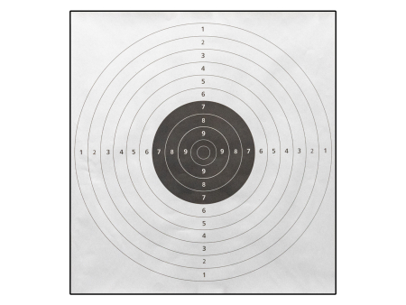 Мишень спортивная №4 для пристрелки с открытых прицельных приспособлений 500х500 мм