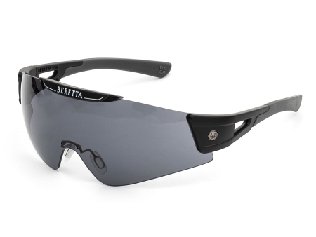 Очки стрелковые Beretta полуободковая чёрная оправа с тремя сменными линзами (OC08)
