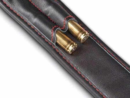 Фирменный ружейный ремень R8 Monza, чёрная кожа 