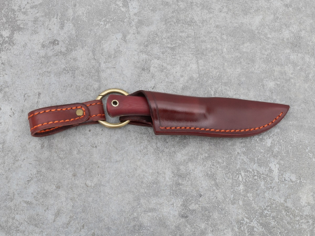 Нож BeaverKnife Bird&trout (12081. Ctm/ Elmax 2.5. Красная микарта , пин  Мозайка,  ножны птичка)