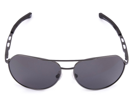 Очки - авиаторы Gargoyles Victor Polarized ободковая матово-тёмная оправа с дымчатами линзами (10700136.QTM)