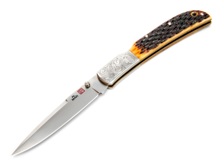 Складной нож Al Mar Eagle Classic, рукоять Jigged Bone, сталь AUS-8 Satin (100 мм)