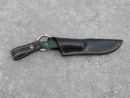 Нож BeaverKnife GranTourismo, рукоятка зеленая микарта с полым пином "Коловрат", сталь HCSS (105 мм)