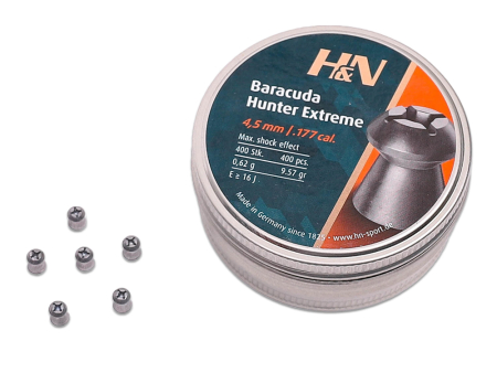 Пули для пневматики H&N Baracuda Hunter Extreme кал 4,5 мм ( 9,57grain / 0,62 г) уп. 400 шт
