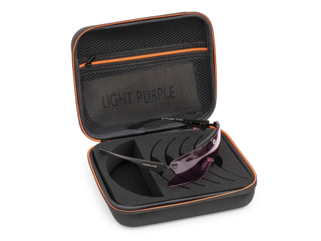 Очки для стрельбы Castellani C-Mask Pro (LIGHT PURPLE / 41%) в жёстком чехле на 6 линз.