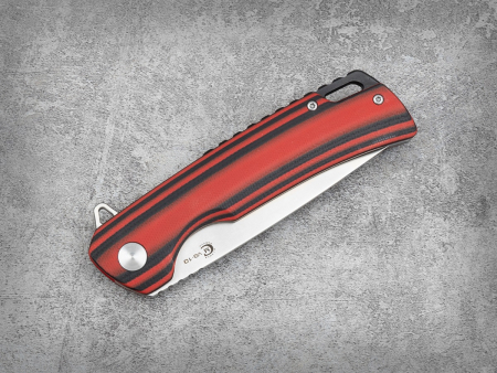 Нож Аляска (техно), складной ст.VG-10, рук.G10 (черно-красная)