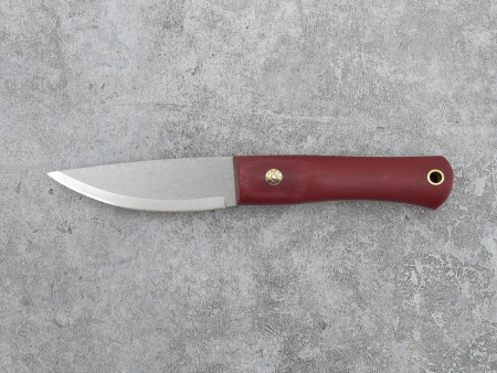 Нож BeaverKnife Bird&trout (12081. Ctm/ Elmax 2.5. Красная микарта , пин  Мозайка,  ножны птичка)