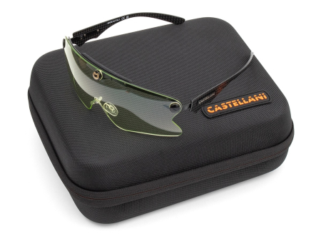 Очки для стрельбы Castellani C-Mask Pro (HD LIME / 88%) в жёстком чехле на 6 линз.
