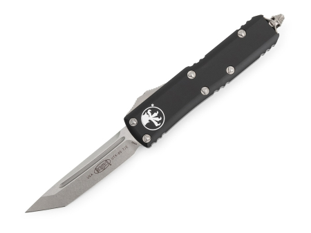 Автоматический нож Microtech UTX-85, рукоять Anodized black aluminum, сталь M390