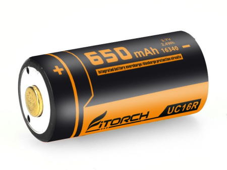Аккумуляторная батарея FiTorch 16340 (CR123) Li-Ion 650mAh / 3.7, с разъёмом micro- usb (1 шт)